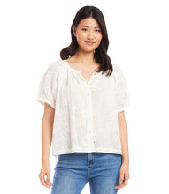 Load image into Gallery viewer, Eyelet Peasant Top