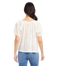 Load image into Gallery viewer, Eyelet Peasant Top