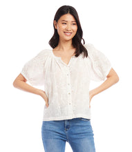 Load image into Gallery viewer, Eyelet Peasant Top