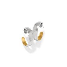 Load image into Gallery viewer, Ferrara Entrata Moon Small Hoop Earrings