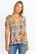Load image into Gallery viewer, ROSE LACE FAVORITE SHORT SLEEVE V-NECK SWING TEE