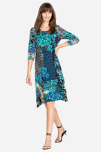 Load image into Gallery viewer, LUNAMO CRANE 3/4 SLEEVE SWING DRESS