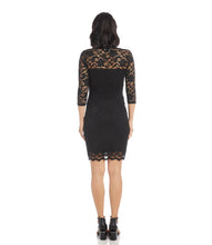 Load image into Gallery viewer, V-Neck Scallop Hem Lace Dress
