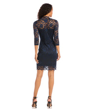 Load image into Gallery viewer, V-Neck Scallop Hem Lace Dress