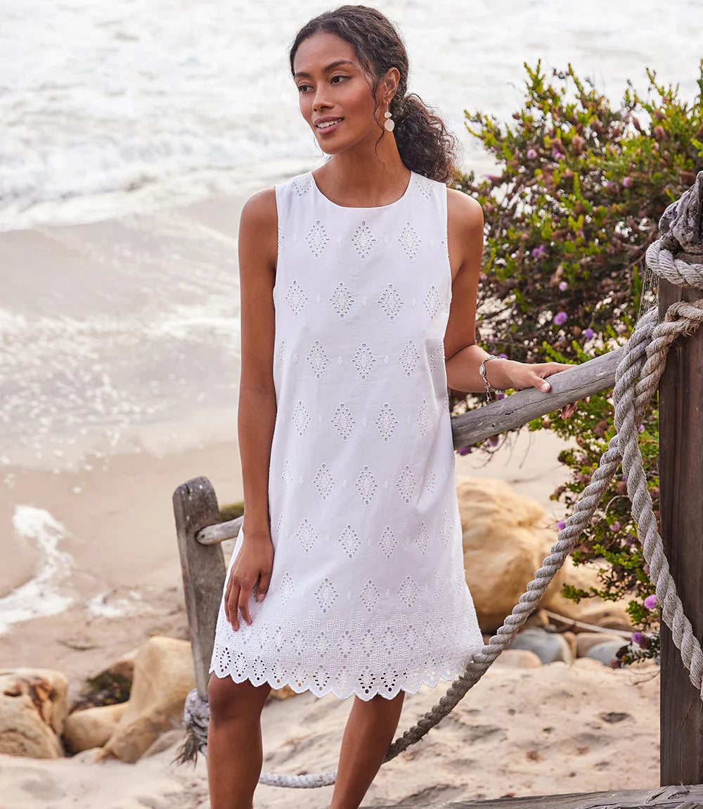 Eyelet Shift Dress Tina Marie's Tustin Eyelet Shift Dress Tina Marie's Tustin
