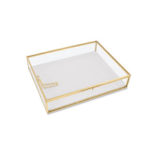 Load image into Gallery viewer, Glass Gold Metal Case 8x10x2
