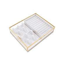 Load image into Gallery viewer, Glass Gold Metal Case 8x10x2 with Inserts
