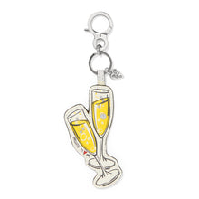Load image into Gallery viewer, Paris Blooms Champagne For Two Handbag Fob

