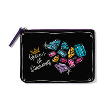 Load image into Gallery viewer, Queen Of Diamonds Embroidered Pouch
