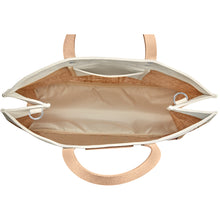 Load image into Gallery viewer, Seashell East West Burlap Tote
