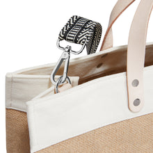 Load image into Gallery viewer, Seashell East West Burlap Tote
