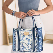 Load image into Gallery viewer, Indigo Song Bird Canvas Carryall
