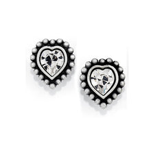 Load image into Gallery viewer, Shimmer Heart Mini Post Earrings
