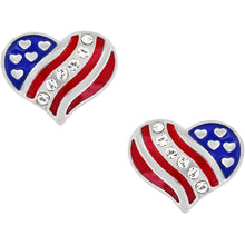 Load image into Gallery viewer, Hearts and Stripes Mini Post Earrings
