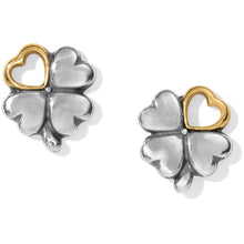 Load image into Gallery viewer, Clover Heart Mini Post Earrings
