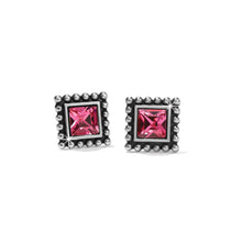 Load image into Gallery viewer, Sparkle Square Mini Post Earrings
