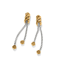 Load image into Gallery viewer, Interlok Twist Double Chain Post Drop Earrings
