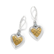 Load image into Gallery viewer, Mosaic Heart Two Tone  Leverback Earrings
