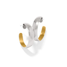 Load image into Gallery viewer, Ferrara Entrata Moon Large Hoop Earrings
