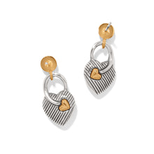Load image into Gallery viewer, One Heart Post Drop Earrings
