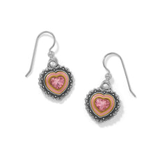 Load image into Gallery viewer, Mosaic Curio Heart French Wire Earrings
