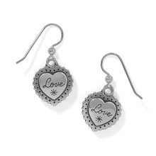 Load image into Gallery viewer, Mosaic Curio Heart French Wire Earrings

