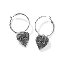 Load image into Gallery viewer, Kosmos Helios Heart Reversible Charm Hoop Earrings
