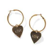 Load image into Gallery viewer, Kosmos Helios Heart Reversible Charm Hoop Earrings
