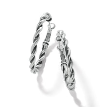 Load image into Gallery viewer, Interlok Twist Oval Leverback Hoop Earrings
