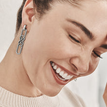 Load image into Gallery viewer, Interlok Braid Post Drop Earrings
