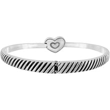 Load image into Gallery viewer, Celestia Heart Hinged Bangle
