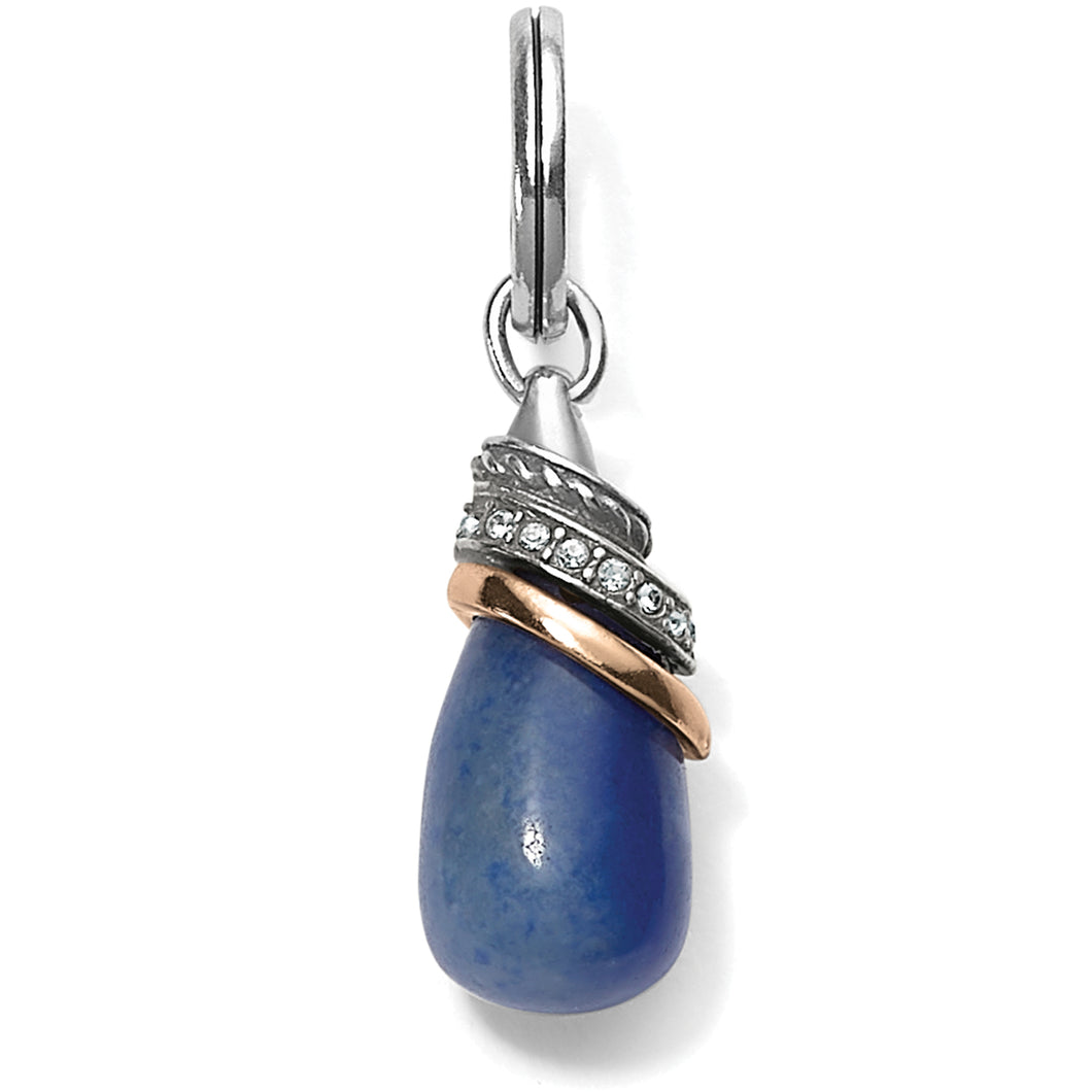 Brazil Blue Quartz Teardrop Amulet