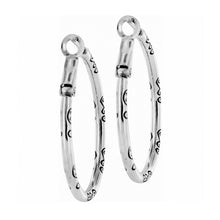Load image into Gallery viewer, Oval Hoop Charm Earrings
