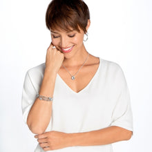 Load image into Gallery viewer, Twinkle Medium Hoop Post Earrings
