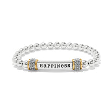 Load image into Gallery viewer, Meridian Happiness Two Tone Stretch Bracelet
