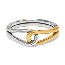 Load image into Gallery viewer, Interlok Curve Two Tone Hinge Bangle
