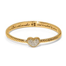 Load image into Gallery viewer, Celestia Heart Hinged Bangle
