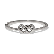Load image into Gallery viewer, Interlok Linked Hearts Hinged Bangle
