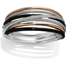 Load image into Gallery viewer, Neptune's Rings Black Hinged Bangle

