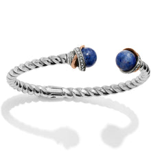 Load image into Gallery viewer, Neptune's Rings Brazil Blue Quartz Open Hinged Bangle
