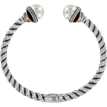Load image into Gallery viewer, Neptune's Rings Pearl Open Hinged Bangle
