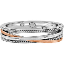 Load image into Gallery viewer, Neptune's Rings Gems Hinged Bangle
