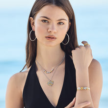 Load image into Gallery viewer, Pebble Edge Crescent Bar Necklace
