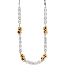 Load image into Gallery viewer, Interlok Single Knot Drops Collar Necklace
