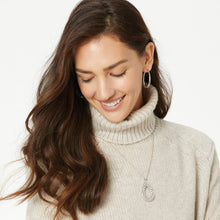 Load image into Gallery viewer, Pebble Open Teardrop Necklace
