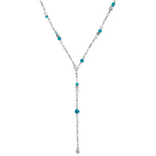 Load image into Gallery viewer, Pebble Turquoise And Pearl Convertible Y Necklace
