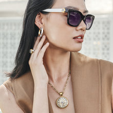 Load image into Gallery viewer, Ferrara Two Tone Luce Large Pendant Necklace
