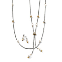 Load image into Gallery viewer, Meridian Petite Pearl Two Tone Long Necklace

