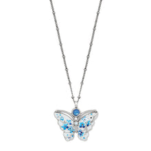 Load image into Gallery viewer, Kyoto In Bloom Indigo Petite Butterfly Necklace
