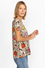 Load image into Gallery viewer, ROSE LACE FAVORITE SHORT SLEEVE V-NECK SWING TEE
